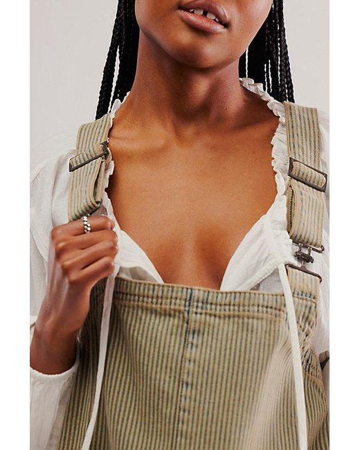 Free People Natural We The Free Overall Smock Mini Railroad Top
