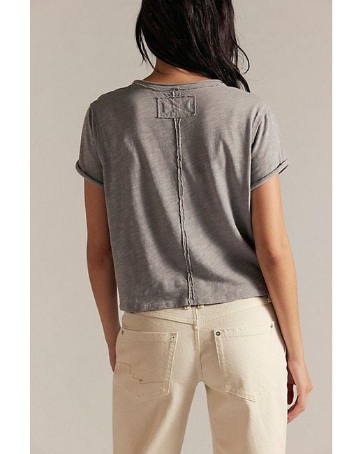 Free People Gray Take 2 Tee
