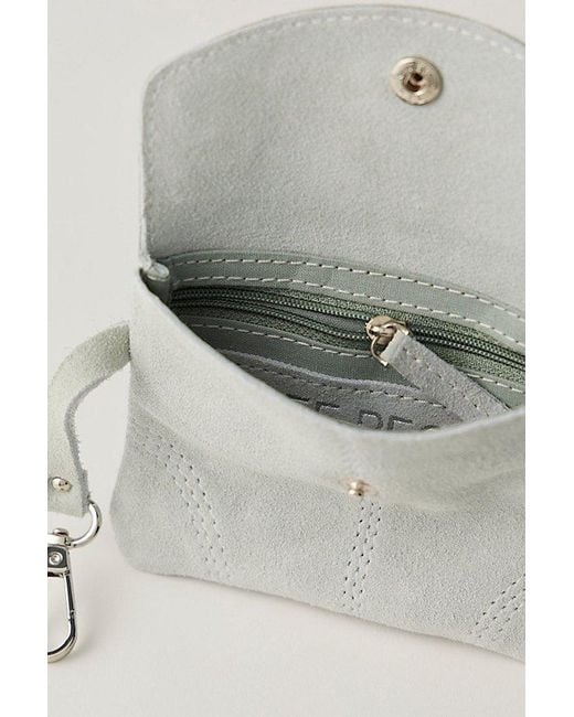 Free People Gray Lyra Suede Wallet