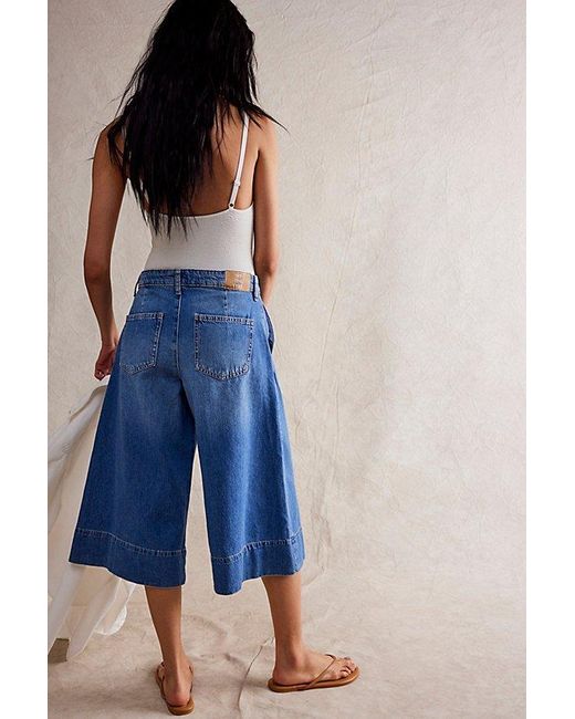 Free People Blue We The Free Roma Trouser Crop Jeans