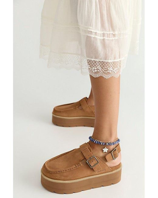Clarks Brown Meare Easy Elevated Mules