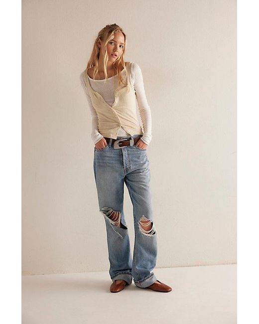 Free People Brown End Game Pointelle Tank