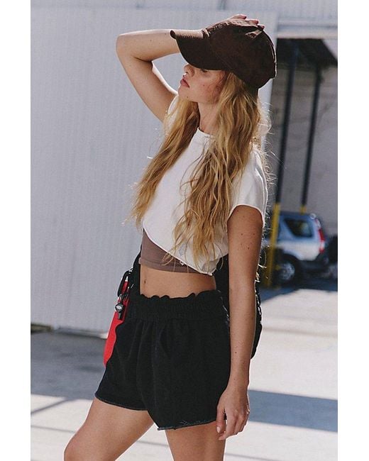 Fp Movement Black All Star Solid Sweat Shorts