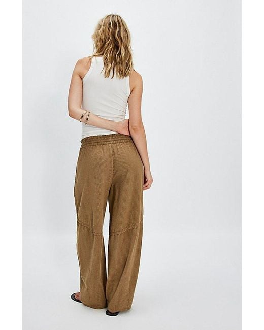 Free People Black Something Good Pull-On Barrel Pants