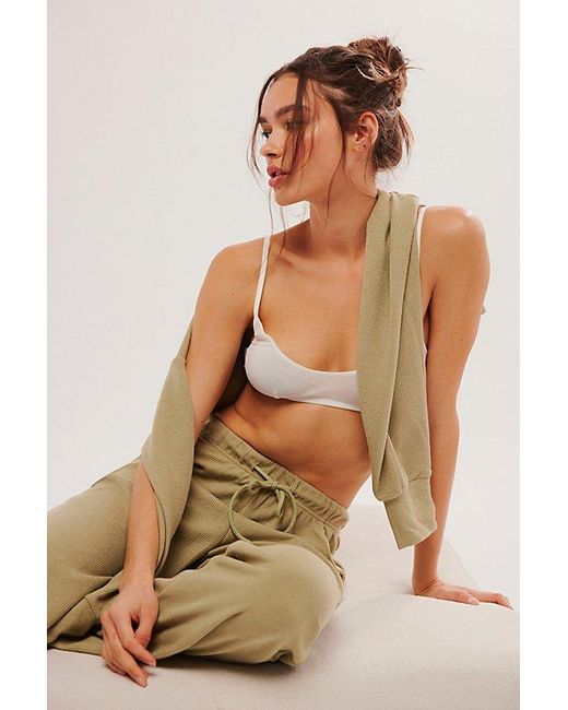 Free People Natural Recycled Waffle Henley Set