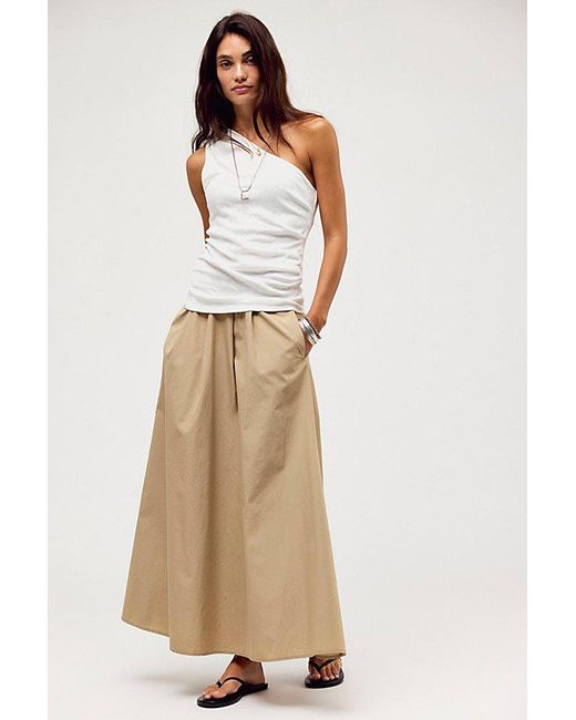 Free People Black Beach To Bar One-Shoulder Top