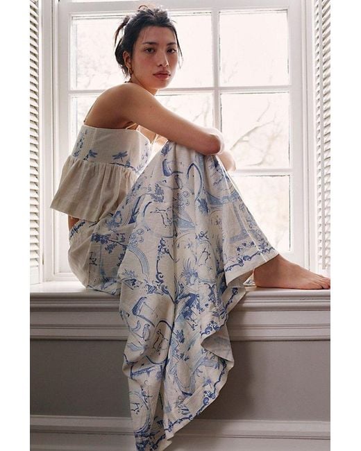 Free People Brown Delft Dreams Pant Set