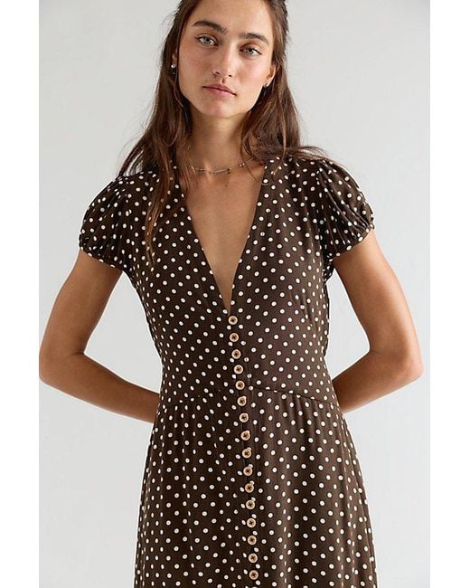 Free People Brown Need Me Midi Dress