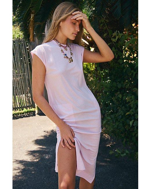 Free People Green All Day Long Midi T-Shirt Dress