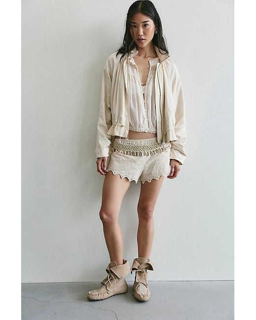 Free People Natural Devon Solid Balloon Jacket