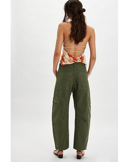 Citizens of Humanity Green Marcelle Low-Slung Cargo Pants