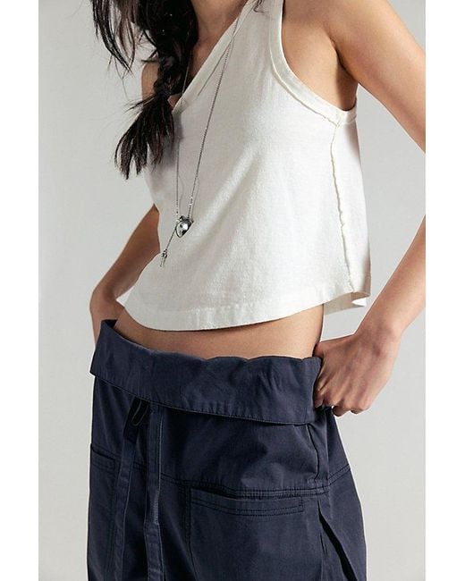 Free People Blue Fisherman Drawcord Pull-On Trousers