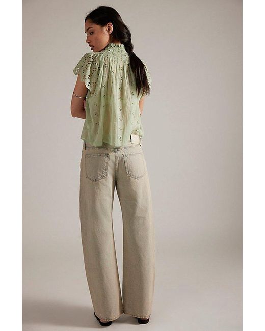 Citizens of Humanity Green Exclusive Nora Trouser Leg Jeans