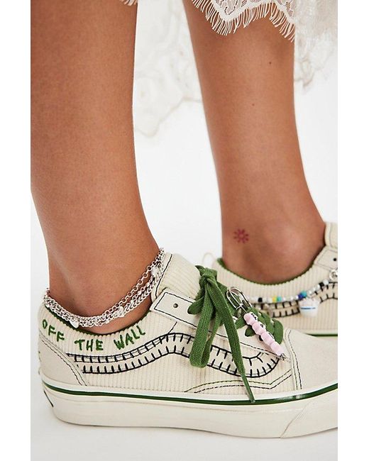 Vans White Lx Old Skool Charms Sneakers