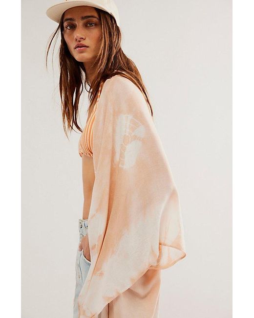 Free People Natural Spellbound Tie Dye Kimono