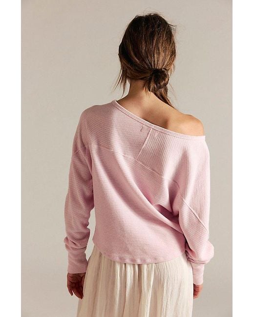 Free People Pink Jess Long Sleeve