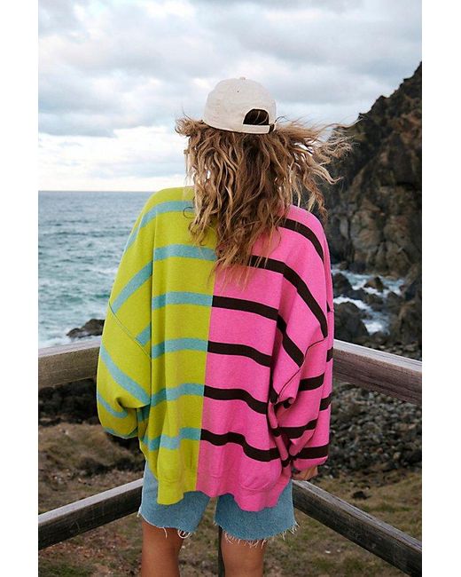 Free People Multicolor Uptown Stripe Pullover