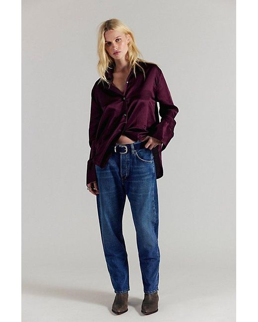 Citizens of Humanity Blue Winslow Cropped Boyfriend Jeans
