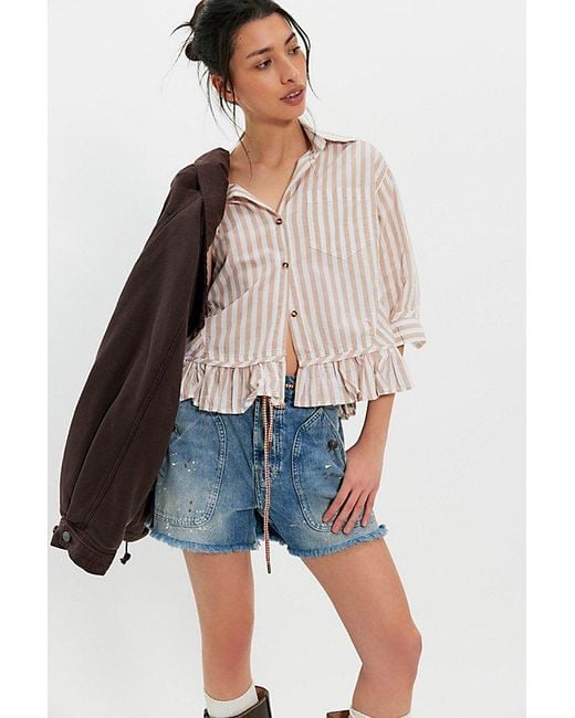Free People Natural We The Free Bailey Stripe Shirt