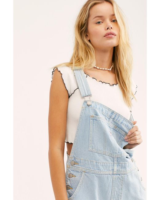 Free People Levi's Vintage Shortalls By Levi's in Blue | Lyst