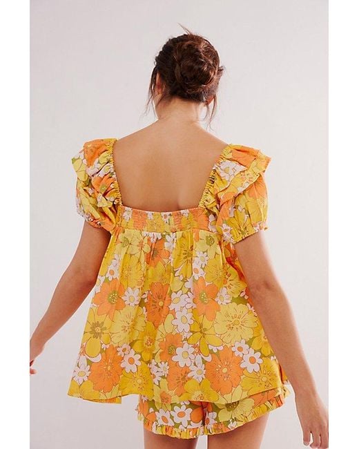 Free People Yellow Maggy Mae Set