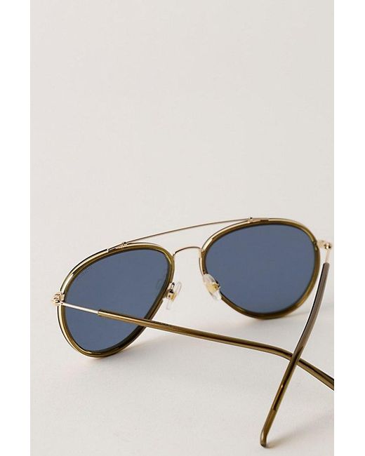 Free People Blue Tatum Polarized Aviator Sunglasses