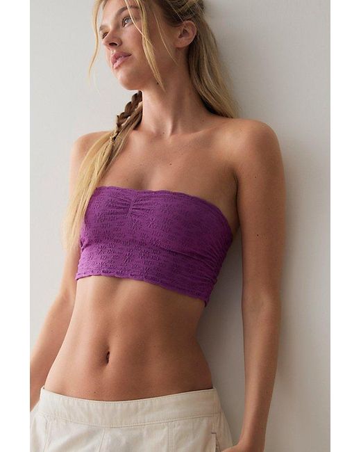 Intimately By Free People Purple Flirt Season Longline Bandeau By