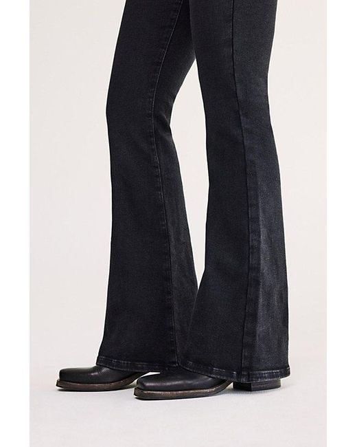 Free People Black Crvy Infinite Stretch Pull-on Flare Jeans
