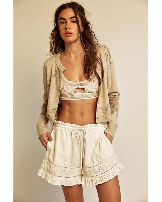 Free People Brown Nocturnal Patterned Cardi