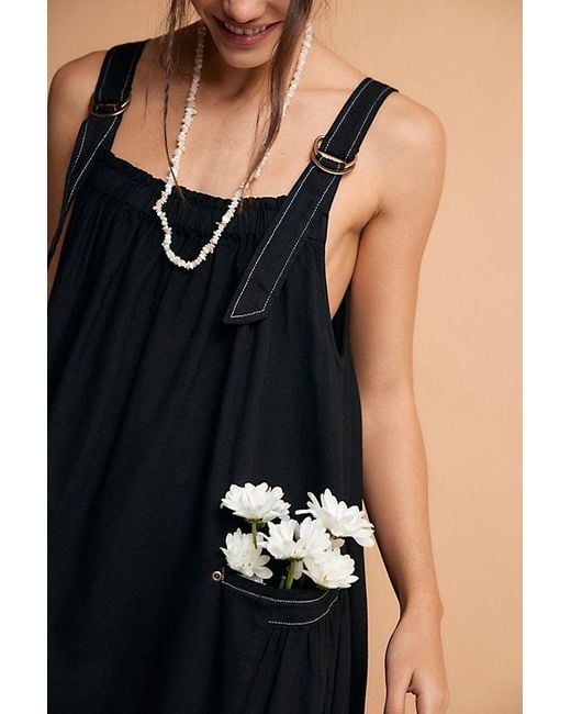 Free People Machu Barrel Midi Dress in Black | Lyst