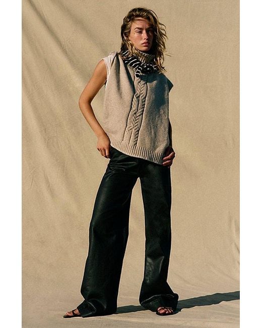 Free People Black Essential Triangle Striped Scarf