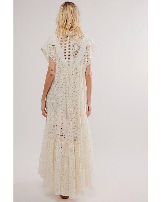 Free People Natural Marieanne Eyelet Maxi Dress