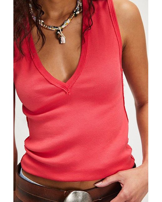 Free People Red We The Free Neria Tank