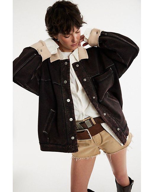 Free People Black We The Free Cabin Chore Jacket