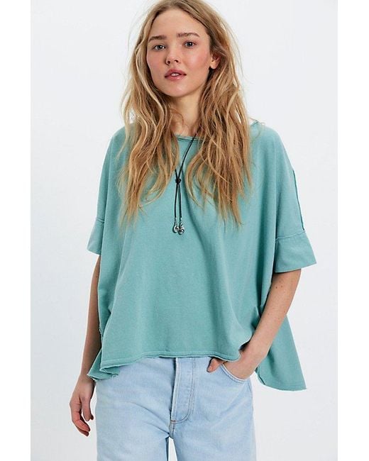 Free People Blue Rex Oversized Cotton Tee