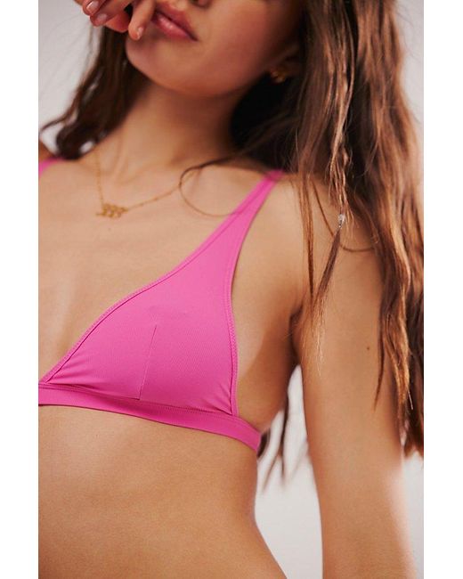 Intimately By Free People Pink Collagen Yarn Triangle Bra