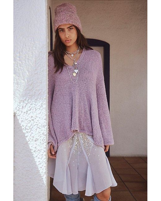 Free People Purple Ren Sweater Pullover