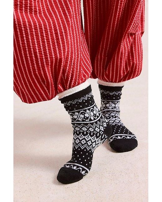 Free People Red Tall Cozy Lined Lounge Socks