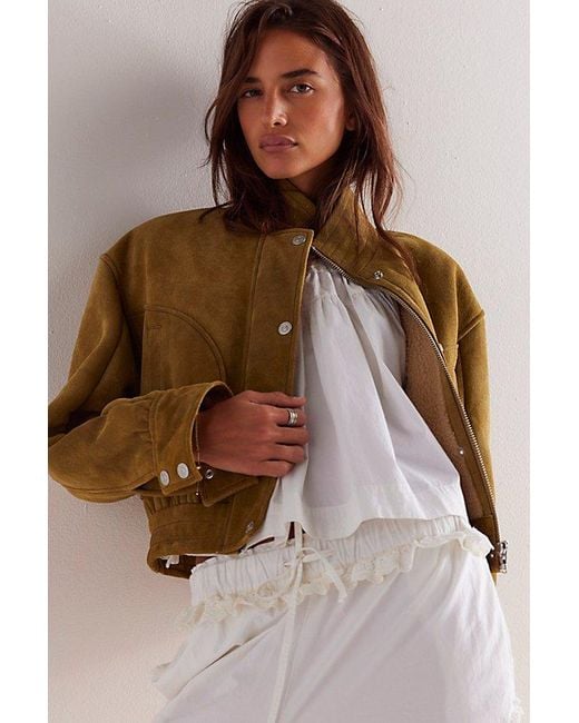 Free People Multicolor We The Free Wes Suede Bomber