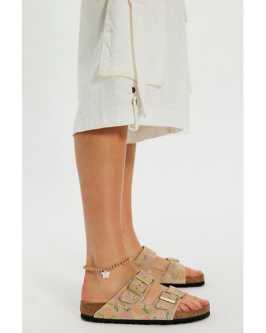 Birkenstock Natural Arizona Floral Sandals