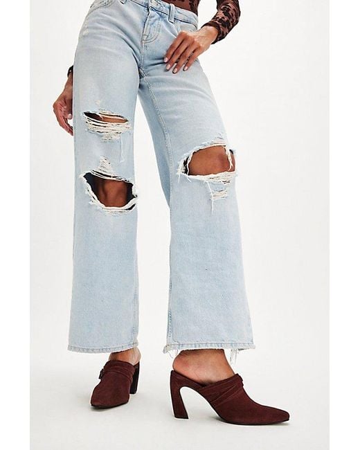 Free People Multicolor Date Night Heeled Mules