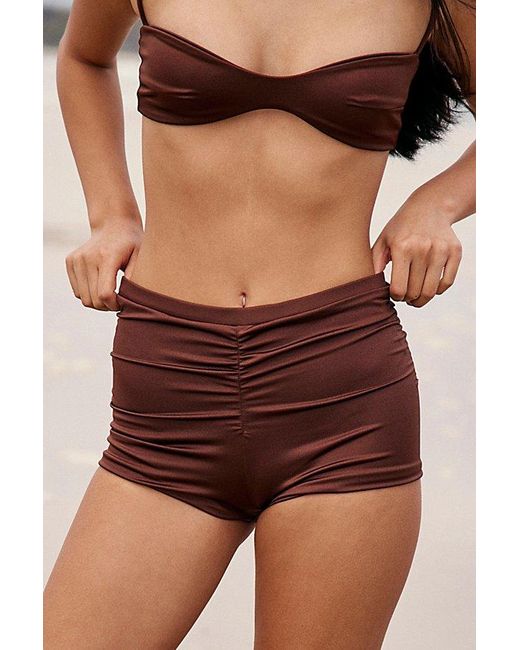 Belle The Label Brown Elara Bikini Bottoms At Free People In Chocolate, Size: Small