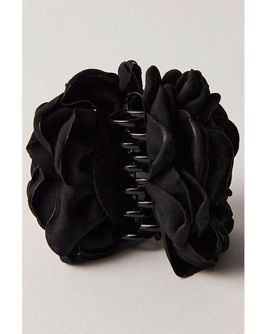 Free People Black Belle Rosette Claw Clip