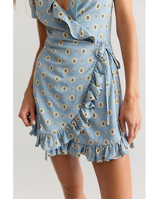 Free People Blue Wildest Dreams Mini Dress
