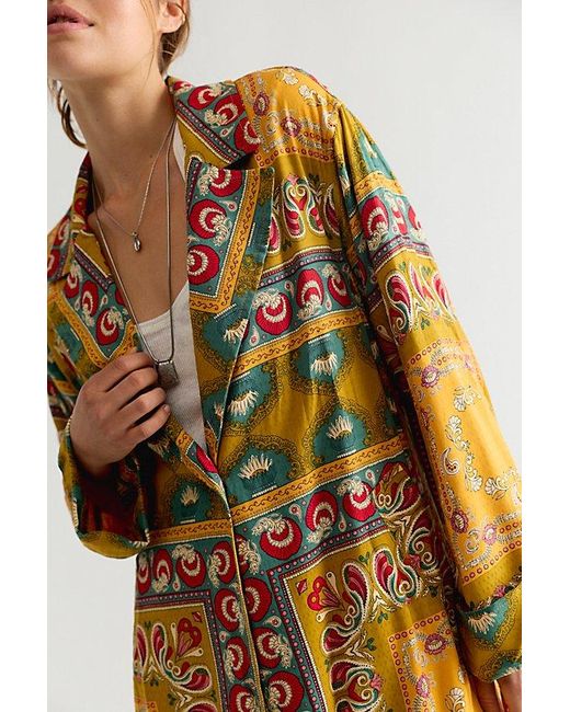 Free People Multicolor Coco Printed Duster Jacket