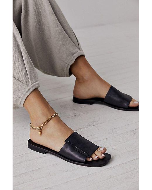 Free People Black Verona Slide Sandals