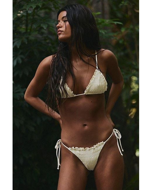 Free People Green Stone Fox Swim Bree Bikini Bottoms