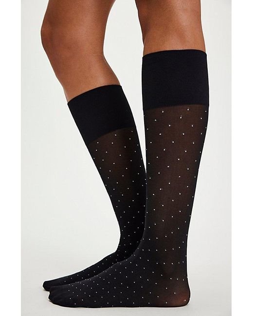 Swedish Stockings Black Eria Knee High Tights By