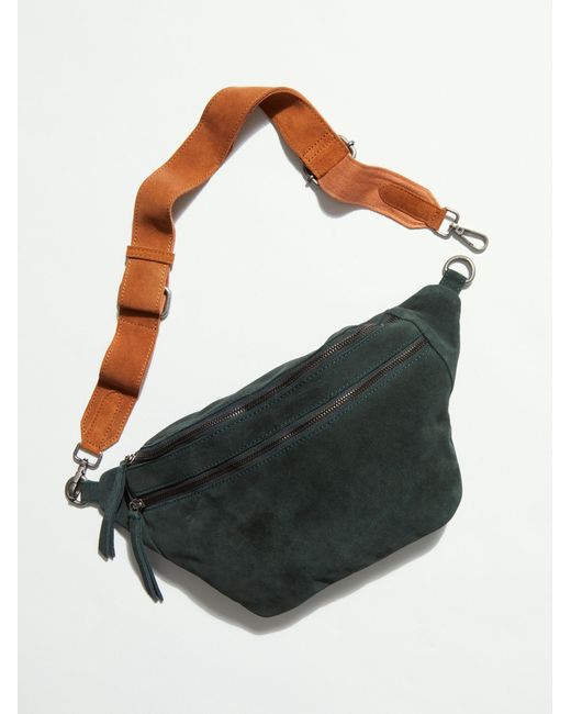 Free People Green Canyon Suede Sling