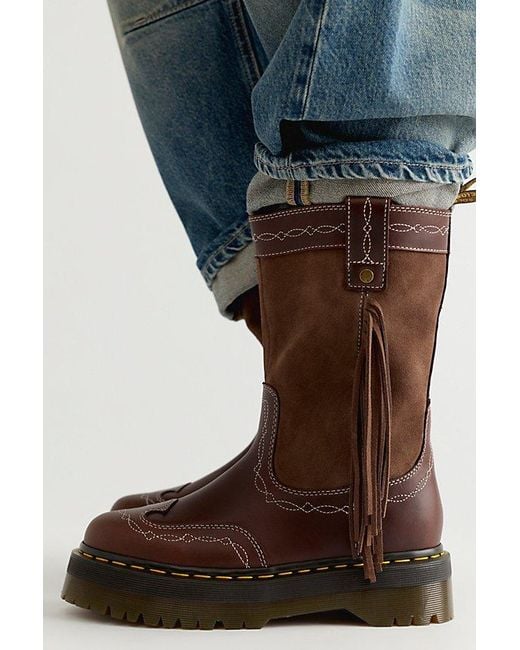 Dr. Martens Black Fusion Fringe Mid Boots